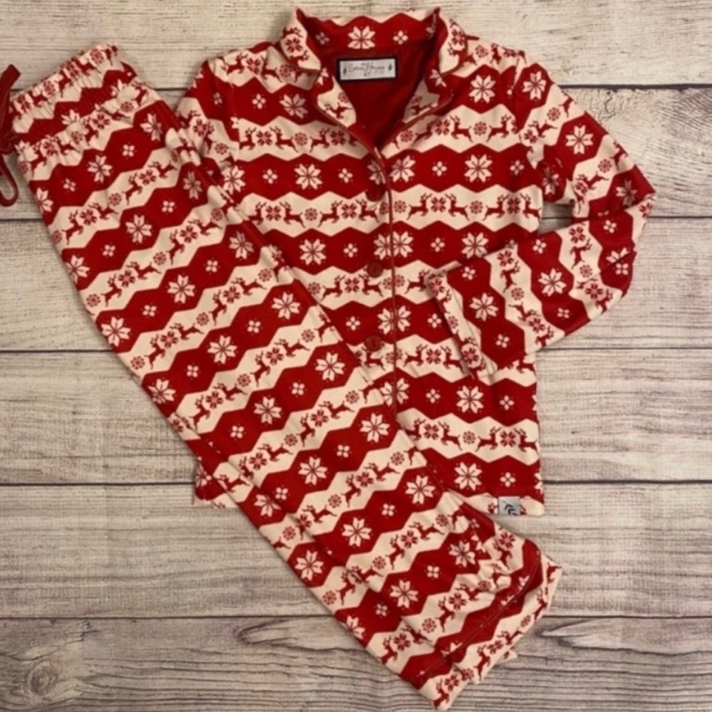 SweetHoney Winter Reindeer pajamas size 4T girls